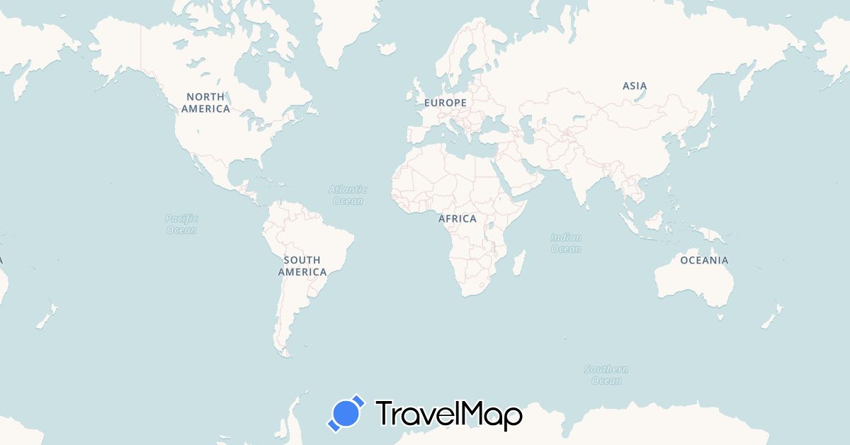 TravelMap itinerary: driving, bus, plane, train, hiking, boat, hitchhiking in Austria, Belgium, Germany, Denmark, Spain, Ethiopia, Finland, France, Gibraltar, Hungary, Indonesia, Luxembourg, Morocco, Malaysia, Netherlands, Norway, Poland, Portugal, Qatar, Sweden, Thailand, United States, South Africa (Africa, Asia, Europe, North America)